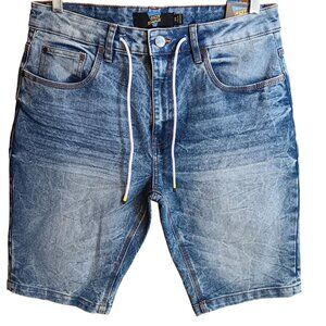 34 Vtg Y2K Riot Empire Slim Fit Shredder Denim Shorts New With Tags DS Skater